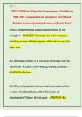 WGU C182 Final Objective Assessment &ndash; Final Exam  2026-2027 Complete Exam Questions and C0rrext  Detailed Answers&vert;Already Graded A&plus;&vert;Brand New&excl;&excl; 