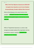 WGU C182 Final Objective Assessment 2026-2027  Complete Exam Questions and Correct Detailed  Answers&vert;Already Graded A&plus;&vert;&vert;Brand New Version&excl;&excl;