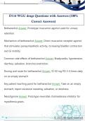 D116 WGU drugs Questions with Answers &lpar;100&percnt;  Correct Answers&rpar;