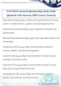 D116 WGU advanced pharmacology Study Guide  Questions with Answers &lpar;100&percnt; Correct Answers&rpar; 