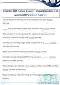 Microbio 3200 Auburn Exam 1-- Mehari Questions with  Answers &lpar;100&percnt; Correct Answers&rpar;