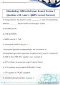 Microbiology 3200 with Mehari Exam 2 Version 1  Questions with Answers &lpar;100&percnt; Correct Answers&rpar; 