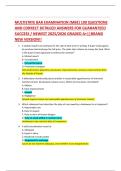 MULTISTATE BAR EXAMINATION &lpar;MBE&rpar; 100 QUESTIONS  AND CORRECT DETAILED ANSWERS FOR GUARANTEED  SUCCESS &sol; NEWEST 2025&sol;2026 GRADED A&plus;&vert;&vert;BRAND  NEW VERSION&excl;&excl;  