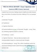 NSG 411 FINAL REVIEW - Exam 1 Questions with  Answers &lpar;100&percnt; Correct Answers&rpar;