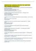 AMMUNITION HANDLERS UPDATED TEST QUESTIONS AND ANSWERS GUARANTEE A&plus;