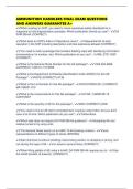 AMMUNITION HANDLERS FINAL EXAM QUESTIONS AND ANSWERS GUARANTEE A&plus;