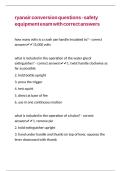 ryanair conversion questions - safety equipment exam with correct answers 