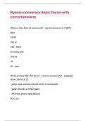 Ryanair conversion topic 2 exam with correct answers