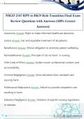 NSGD 2147 RPN to BScN Role Transition Final Exam  Review Questions with Answers &lpar;100&percnt; Correct  Answers&rpar;