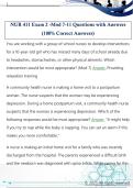 NUR 411 Exam 2 -Mod 7-11 Questions with Answers  &lpar;100&percnt; Correct Answers&rpar;