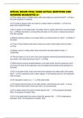 SPECIAL BOILER FINAL EXAM ACTUAL QUESTIONS AND ANSWERS GUARANTEE A&plus;