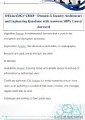 Official &lpar;ISC&rpar;&sup2; CISSP - Domain 3&colon; Security Architecture  and Engineering Questions with Answers &lpar;100&percnt; Correct  Answers&rpar; 