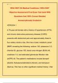 WGU D027 OA Medical Conditions &sol; WGU D027  Objective Assessment Final Exam Test bank With  Questions And 100&percnt; Correct Detailed  Answers&vert;Already Graded A&plus;