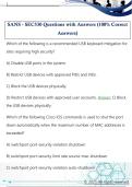 SANS - SEC530 Questions with Answers &lpar;100&percnt; Correct  Answers&rpar;