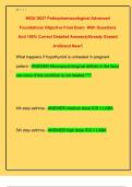 WGU D027 Pathopharmacological Advanced  Foundations Objective Final Exam  With Questions  And 100&percnt; Correct Detailed Answers&vert;Already Graded  A&plus;&vert;Brand New&excl;&excl;