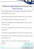 Workday Fin Applied Questions with Answers &lpar;100&percnt;  Correct Answers