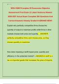 WGU D089 Principles Of Economics Objective  Assessment Final Exam &lpar;2 Latest Versions&rpar; Newest  2026-2027 Actual Exam Complete 200 Questions And  Correct Answers&sol; Already Graded A&plus;&vert;BRAND NEW&excl;&excl; 