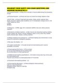 WALMART FOOD SAFETY 2026 EXAM QUESTIONS AND ANSWERS GUARANTEE A&plus;