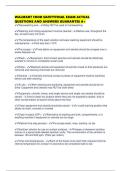 WALMART FOOD SAFETYFINAL EXAM ACTUAL QUESTIONS AND ANSWERS GUARANTEE A&plus;