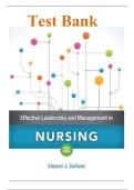 TEST BANK FOR EFFECTIVE LEADERSHIP AND MANAGEMENT IN NURSING 9TH EDITION ELEANOR J&period;SULLIVAN-latest 2026 pdf