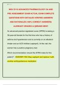 WGU D116 ADVANCED PHARMACOLOGY OA AND  PRE ASSESSMENT EXAM ACTUAL EXAM COMPLETE   QUESTIONS WITH DETAILED VERIFIED ANSWERS  AND RATIONALES &lpar;100&percnt; CORRECT ANSWERS&rpar;  ALEREADY GRADED A&plus;&vert;&vert;BRAND NEW&excl;&excl; 