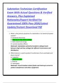 Substation Technician Certification Exam With Actual Questions & Verified Answers&comma; Plus Explained Rationales&sol;Expert Verified For Guaranteed 100&percnt; Pass 2026&sol;Latest Update&sol;Instant Download Pdf