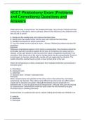 NCCT Phlebotomy Exam &lpar;Problems and Corrections&rpar; Questions and Answers 