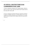 ATI CRITICAL CARE PROCTORED EXAM COMPREHENSIVE STUDY GUIDE