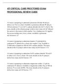 ATI CRITICAL CARE PROCTORED EXAM PROFESSIONAL REVIEW GUIDE
