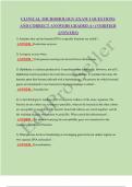 CLINICAL MICROBIOLOGY EXAM 1 QUESTIONS AND CORRECT ANSWERS GRADED A&plus; &lpar;VERIFIED ANSWERS&rpar; 2025&sol;2026