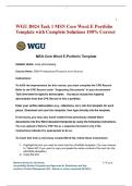 WGU D024 Task 1 MSN Core Word E Portfolio Template with Complete Solutions 100&percnt; Correct