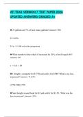 ATI TEAS VERSION 7 TEST PAPER 2026 UPDATED ANSWERS GRADED A&plus;
