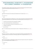 NFHS Basketball Exam Part 2 &ndash; 100 Questions with Correct Answers &lpar;A&plus; Guaranteed&rpar; &ndash; National Federation of State High School Associations &ndash; 2026&sol;2027 Complete Part II Exam Preparation Material