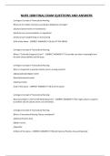 NURS 1800 FINAL EXAM QUESTIONS AND ANSWERS&period;
