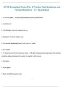 NFHS Basketball Exam Part 1 Practice Test Questions and Revised Solutions &lpar;A&plus; Guaranteed&rpar; &ndash; National Federation of State High School Associations &ndash; 2026&sol;2027 Complete Part I Exam Preparation Material