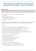 NFHS Basketball Exam Part 1 Practice Test &ndash; Questions and Answers Rated 100&percnt; Correct &ndash; National Federation of State High School Associations &ndash; 2026&sol;2027 Complete Rules Exam Preparation Material