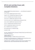 MTLE and Lab Man Exam with Complete Solutions