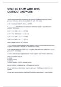 MTLE CC EXAM WITH 100&percnt; CORRECT ANSWERS