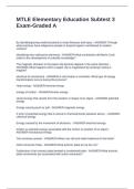 MTLE Elementary Education Subtest 3 Exam-Graded A