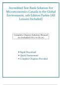 Accredited Test Bank Solutions &mdash; Microeconomics Canada in the Global Environment&comma; 11th Edition &mdash; Michael Parkin &mdash; &lpar;All Chapters Covered 1&ndash;20&comma; Questions & Answers&rpar;