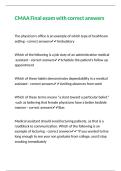 CMAA Final exam with correct answers 