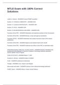 MTLE Exam with 100&percnt; Correct Solutions
