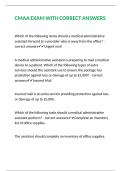 CMAA EXAM WITH CORRECT ANSWERS