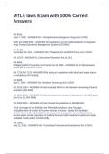 MTLE laws Exam with 100&percnt; Correct Answers
