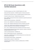 MTLE M2 Exam Questions with Verified Solutions