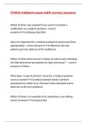 CMAA midterm exam with correct answers