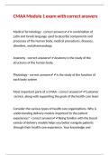 CMAA Module 1 exam with correct answers 