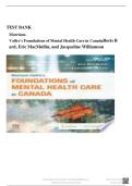 TEST BANK - MORRISON-VALFRE&rsquo;S FOUNDATIONS OF MENTAL HEALTH CARE IN CANADA&comma; 1ST EDITION &lpar;BORIS BARD-2022&rpar;PERFECT AND LATEST SOLUTION