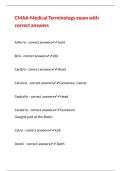 CMAA-Medical Terminology exam with correct answers