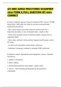 ATI MED SURGE PROCTORED EXAMPREP 2026 FORM A FULL QUESTION SET 100&percnt; CORRECT